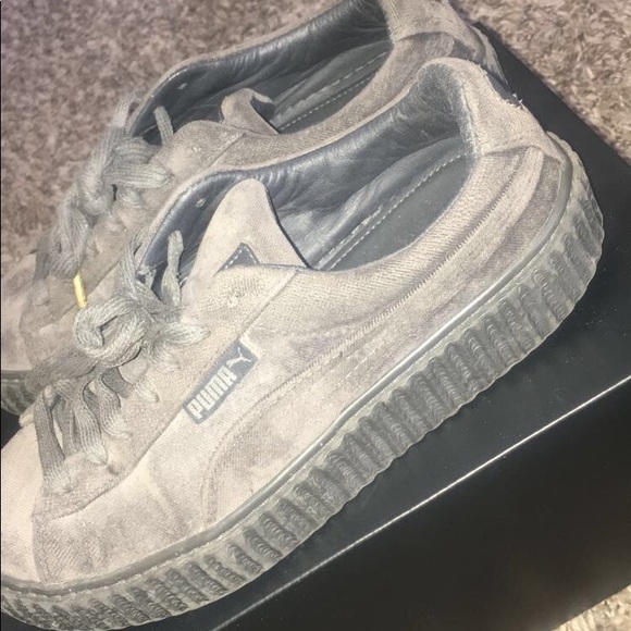 RIHANNA Fenty Puma Velvet Gray Creepers - Picture 2 of 8